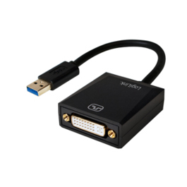 LogiLink UA0232 USB-Grafikadapter – 1920x1080 Pixel – Schwarz | USB DVI Adapter