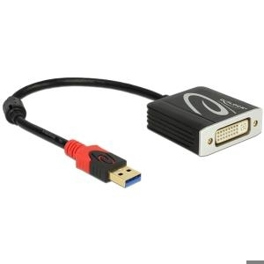 DeLOCK 62737 DVI-I Videokabel-Adapter, 0,2 m, Schwarz - USB DVI Adapter