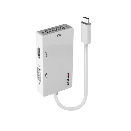 Lindy 43273 USB DVI Adapter - 4K Grafikadapter (3840 x 2160 Pixel) in Weiß