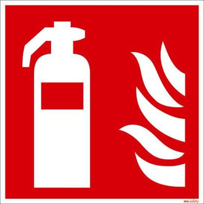 Feuerlöscher Brandschutzschild ISO 7010 | Folie | 200 x 200 mm | 10 Stück